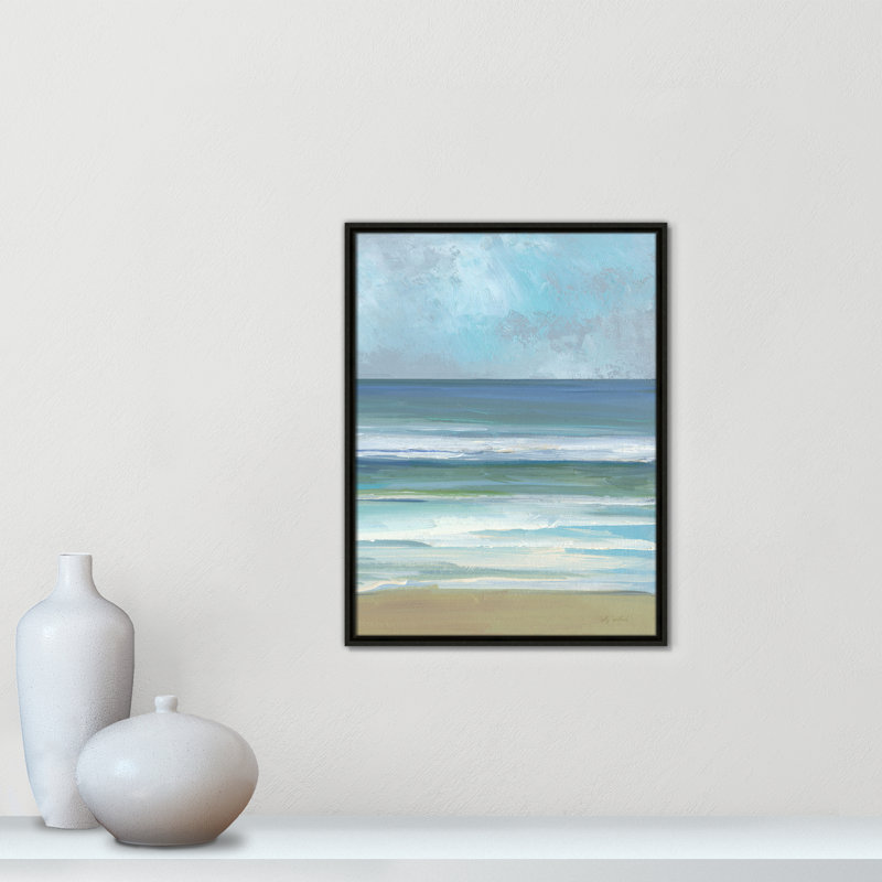 «Gentle Waves II» par Sally Swatland, Espresso, H 25,5 po x l 19,5 po