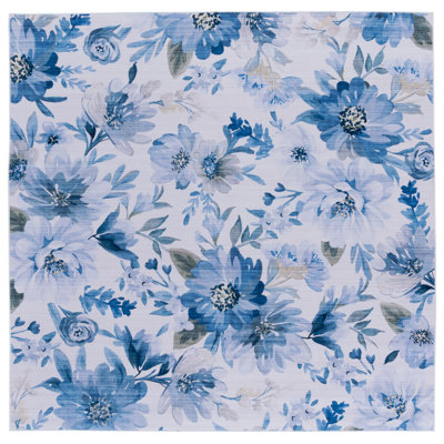 Tapis floral lavable à la machine Caleel 852 Performance