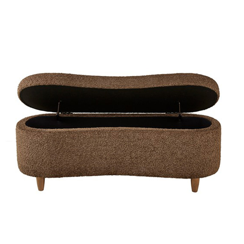 Banc de rangement Boucle, Chocolat