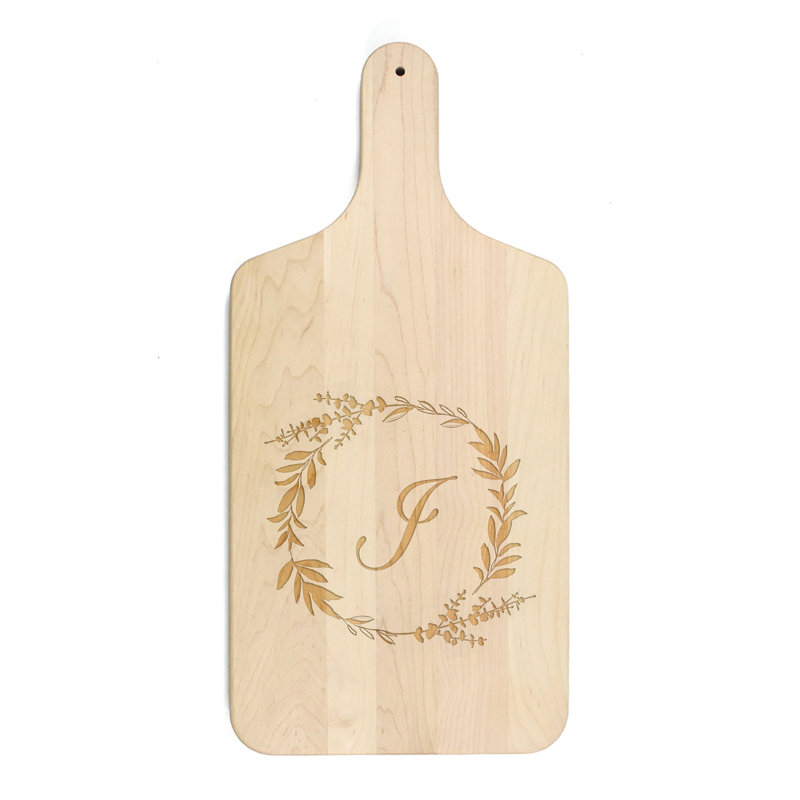 Monogramme de couronne florale - planche à découper