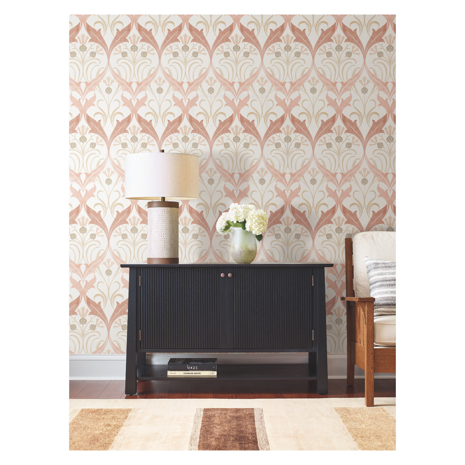 Harmon Floral Wallpaper, Blush