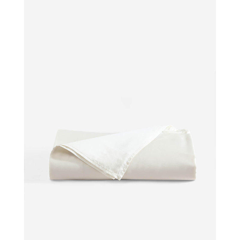 Natural Premium Bamboo Machine Woven Flat Sheet, Off White, Full / QueenFlat Sheet