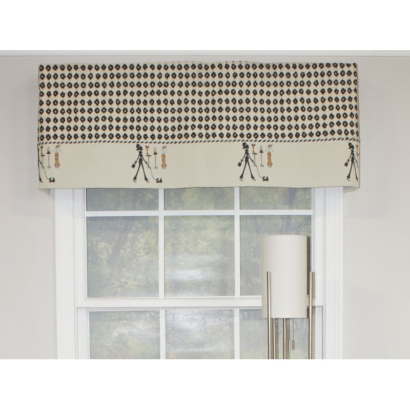 Cantonnière sur mesure 51 "Soundwell Ikat, Ivoire