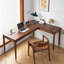 Bureau de style nordique en L en noyer-246224991