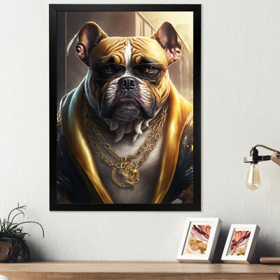 Bulldog Gangster in NYC - Impression sur toile