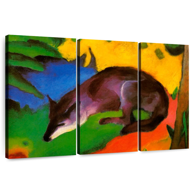 Brampt Blue-Black Fox, 20" H x 33" W
