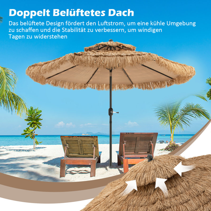 Janell 270cm Beach Umbrella Parasol