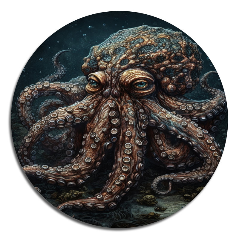 Pieuvre sous l'eau J Jovanna, H 23 po x l 23 po x P 1 po