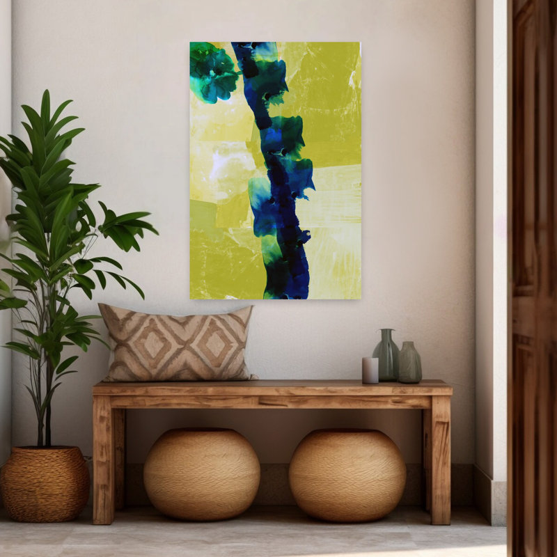 «Neon Solstice», art abstrait contemporain audacieux, H 48 po x l 32 po