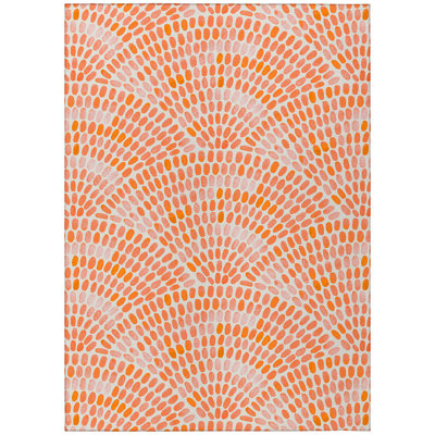 Manac Washable Geometric Indoor / Outdoor Rug