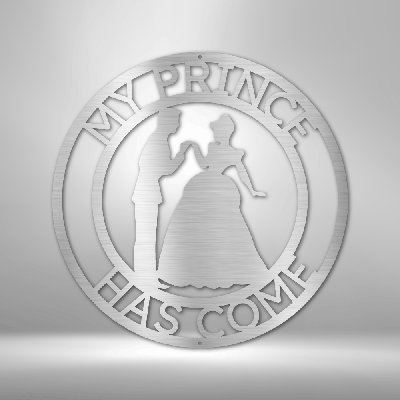 Personalized Prince and Princess Monogram Steel Sign Steel Art Wall Metal Decor
