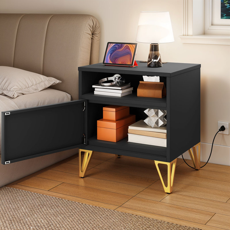 Table de chevet avec station de charge