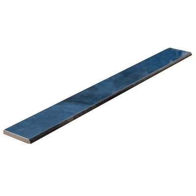 Geo Lush 3" x 24" Blue Polished Porcelain Bullnose Tile