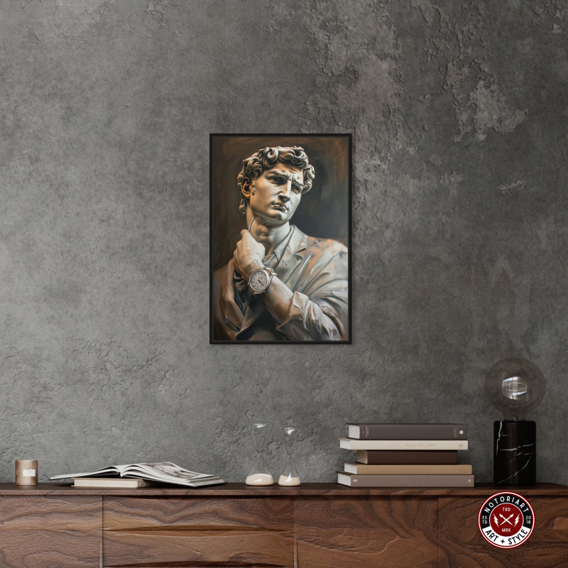 Classy Sculpture Black Framed Canvas Wall Art, 16" x 11"