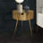 Biscette 16'' W Metal Nightstand-1917381608
