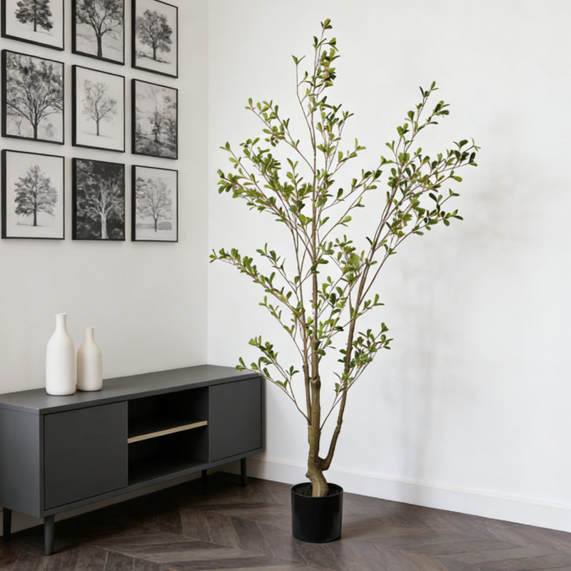 Arbre artificiel artificiel d'intérieur 5 pi pour salon, chambre à coucher, décoration intérieure