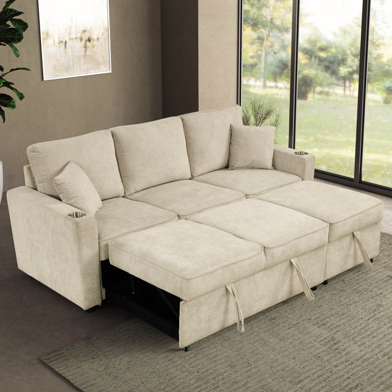 Canapé-lit modulaire Makaia, Beige