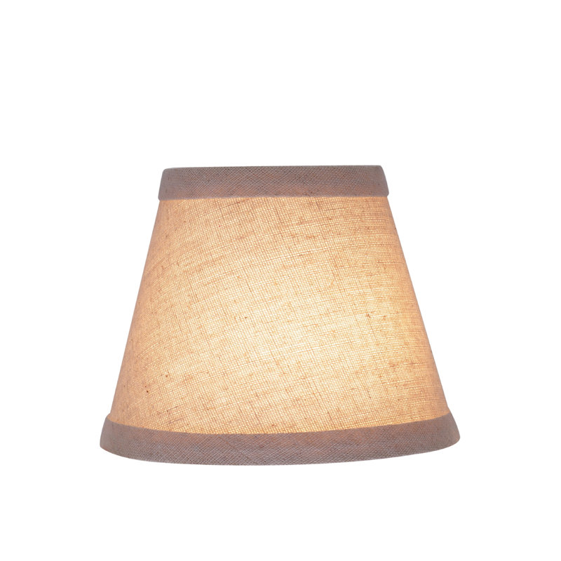 Light Gray Linen Empire Mini Chandelier Lamp Shades, Set of 9