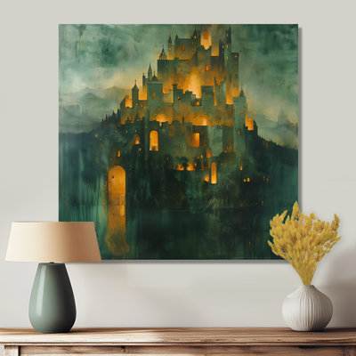 Green Yellow Medieval Majesty Fortress I - Fortresses Wall Art