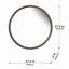28" Round Wood Mirror