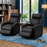 Fauteuil de massage en cuir PU, siège de cinéma maison avec fonction de massage