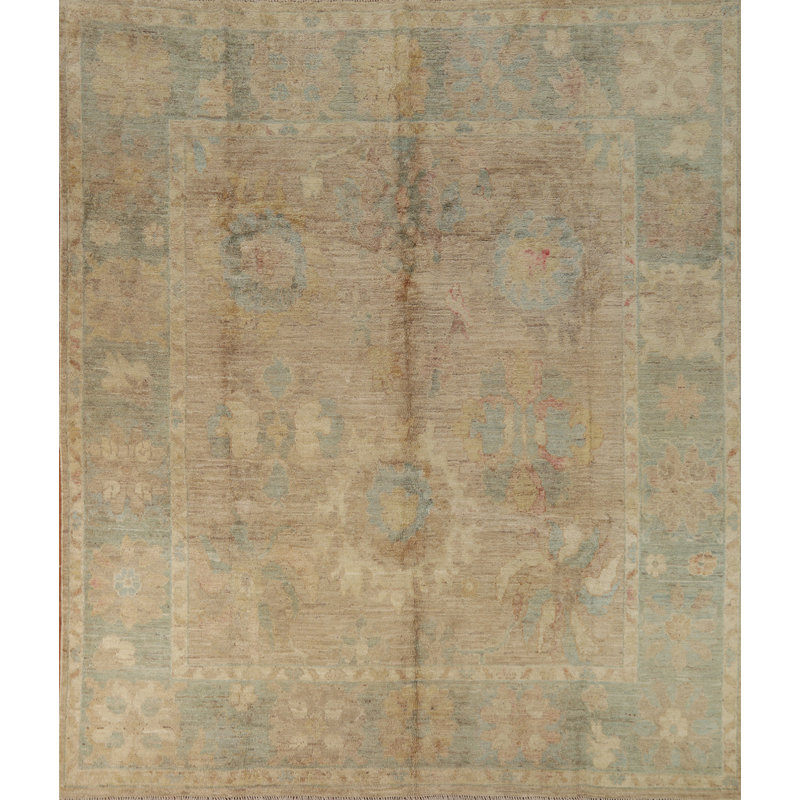 Vegetable Dye Square Oushak Oriental Area Rug 8x8