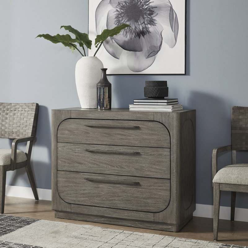 Griffith Gray Oak Three Drawer Hall Chest