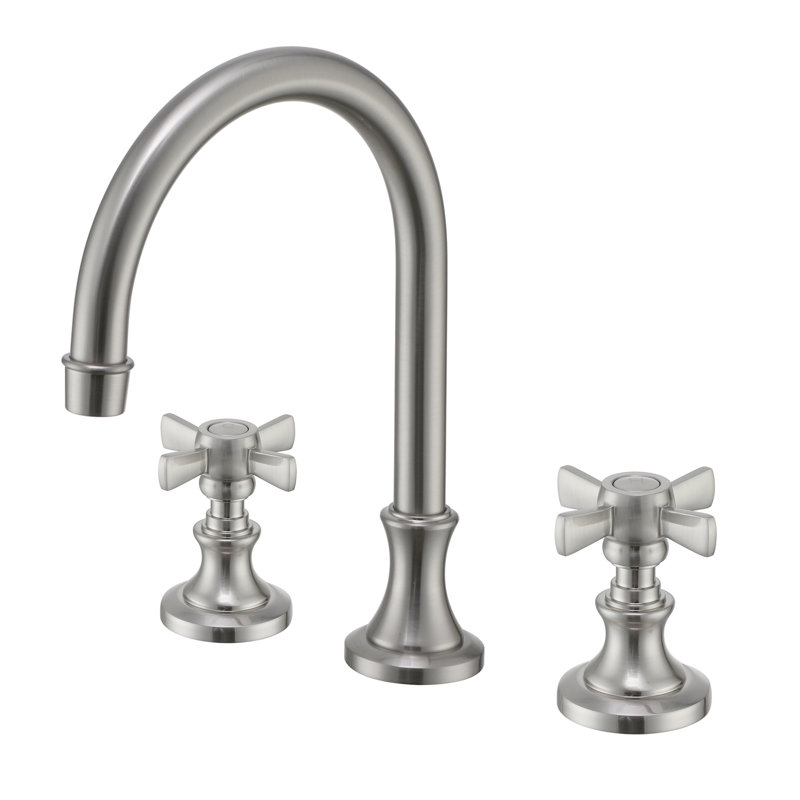 Widespread 2-handle Bathroom Faucet, Brushed Nickel