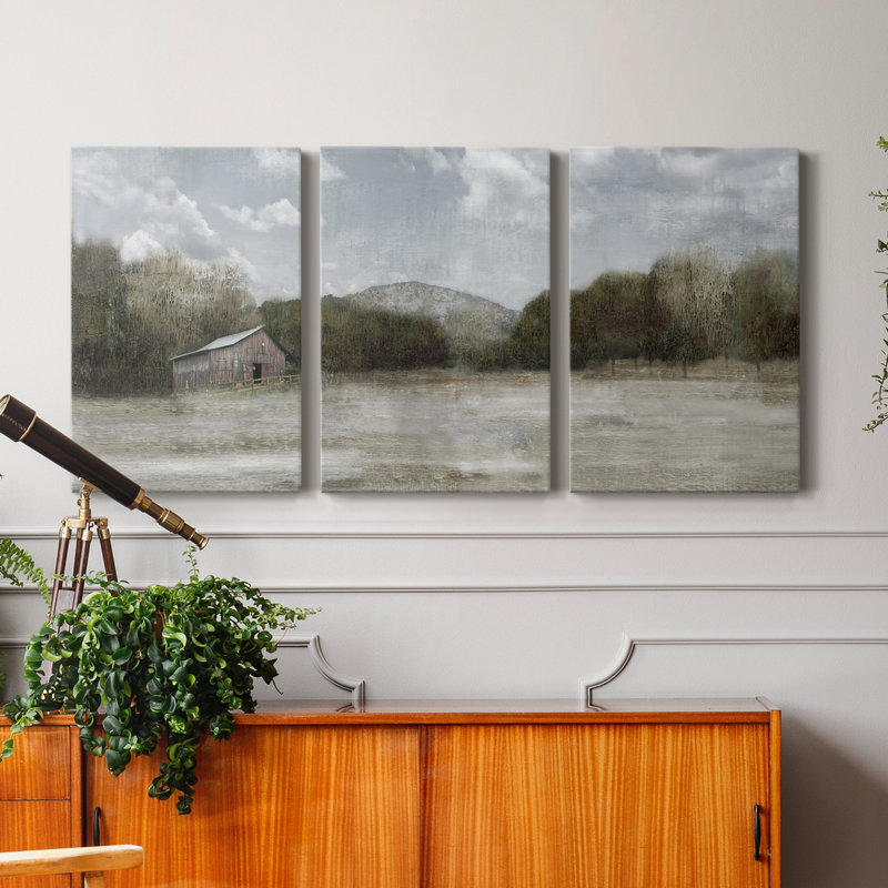 Country Satisfaction Détail - ensemble de 3 peintures sur toile tendue, H 36 po x l 72 po x P 1 po