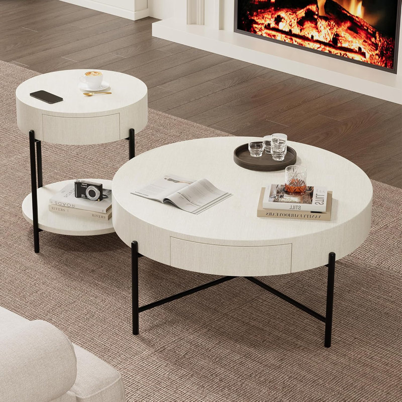 Solid Wood Coffee Table with Storage