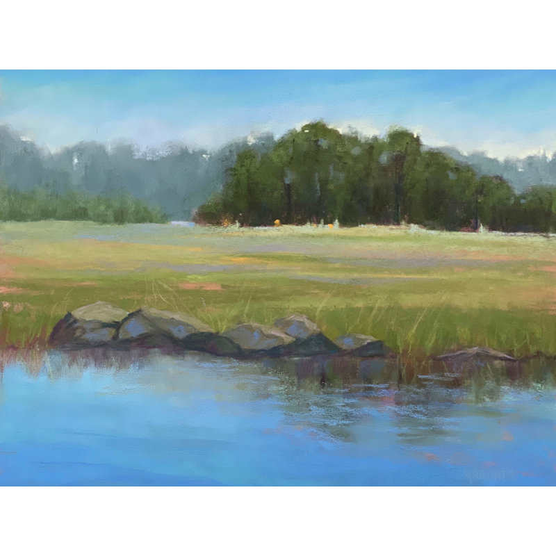 Good Good Sunday Morning par Dina Gardner, Papier avec cadre noir, 24" H x 30" W