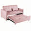 Canapé-lit convertible, canapé-lit escamotable 3-en-1 avec dossier inclinable et coussins, canapé-lit, fauteuil convertible, causeuse convertible pour salon, maison ou bureau-1287320272
