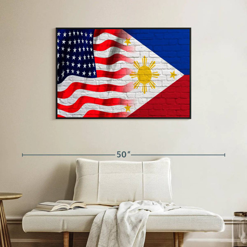 Borges USA And Philippines Flag, 27" H x 40" W