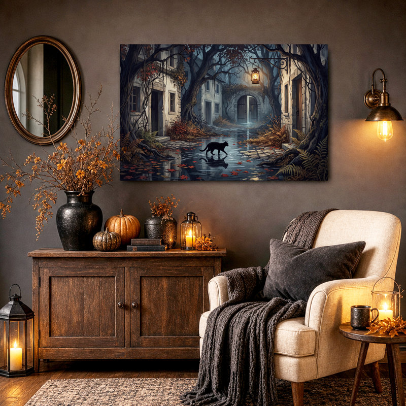 Art mural sur toile Halloween, H 28 po x l 40 po