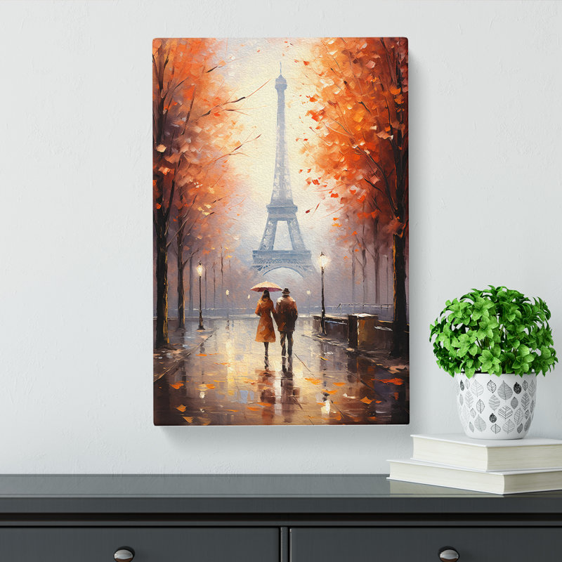 Eiffel Tower Romanticism - Print, 50cm H x 35cm W x 3cm D