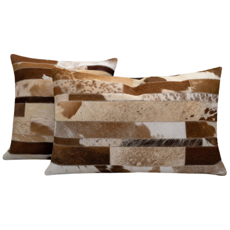 Coussins décoratifs en cuir de vache Canvello