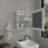Medicine Cabinet With Mirror Door 20.5" High Cabinet Organizer With Two Interior Shelves  For Bathroom, Kitchen, Mudroom-307053994