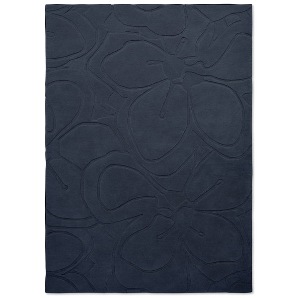 Ted Baker Hand Tufted Wool Floral Area Rug in Dark Blue | Perigold