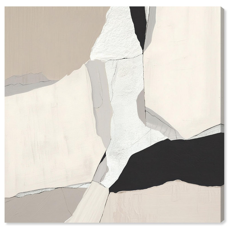«Stone Layers I», reproduction d'art sur toile par Art Remedy, 30 x 30, H 30 po x l 30 po, Toile tendue avec châssis