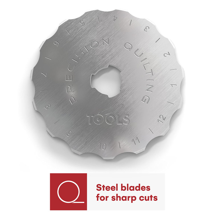 Precision Quilting Tools | 10 Pack of 45mm Rotary Cutter Blades for Quilting