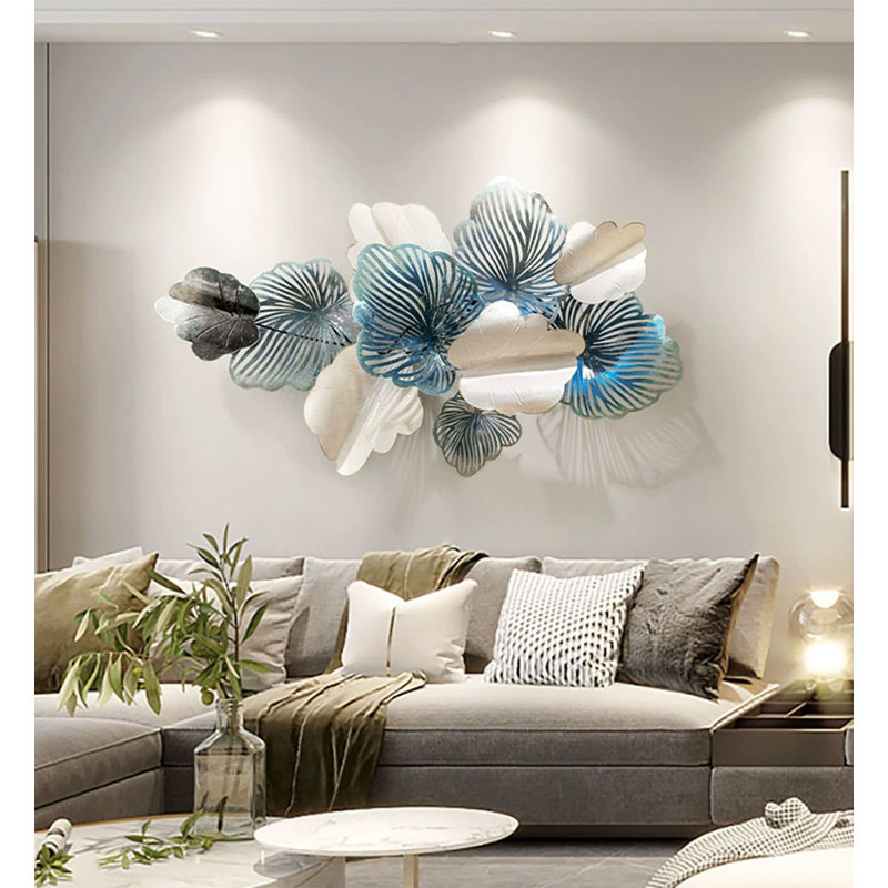 Décoration murale en fer en forme de plante Zen