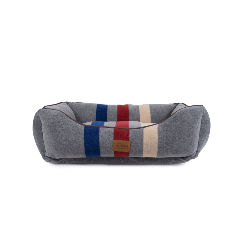 Lit pour chien Pendleton Kuddler, Cabine à rayures grises, Medium (30"w x 24"d x 9"h)