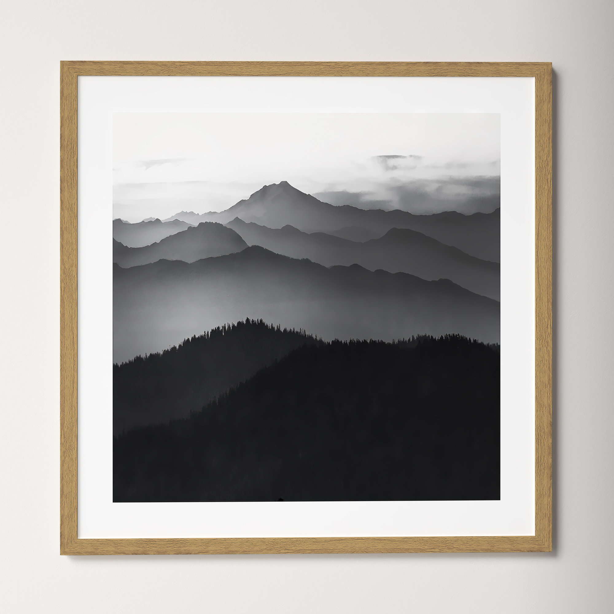 Cascades by Danita Delimont, Natural Framed, 23.5" H x 23.5" W x 0.75" D
