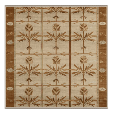 Machine Washable Art Deco Brown Area Rug