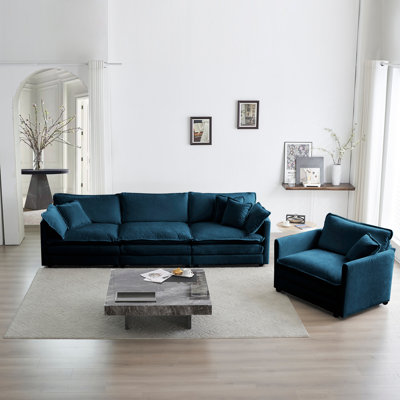 3Piece Upholstered Sofa Living Room Sectional Sofa Set Sofa Couches Set