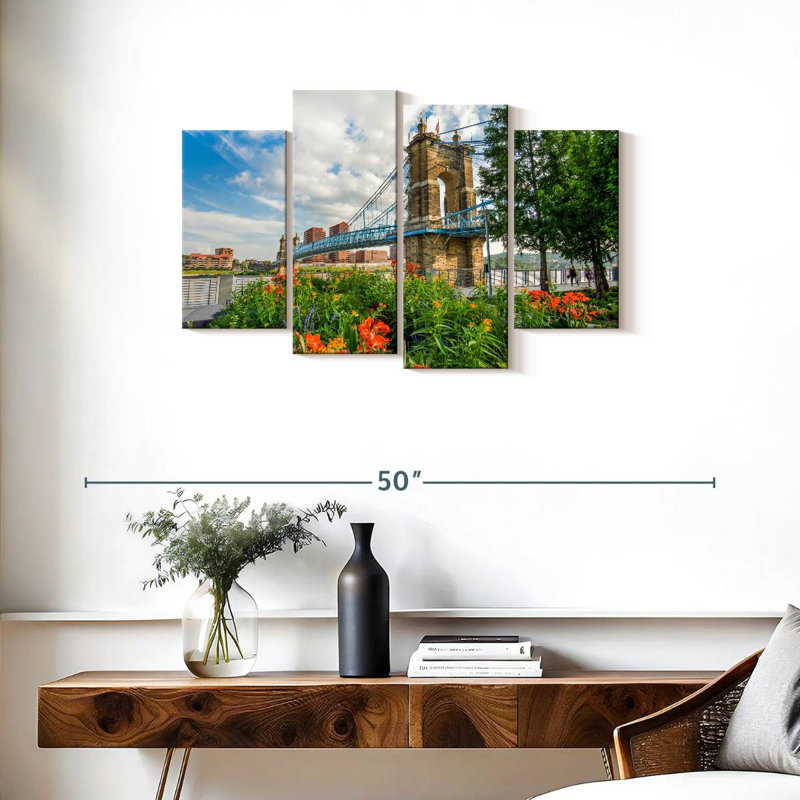 Lilie Roebling Suspension Bridge, 22" H x 36" W