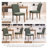 Fabric Upholstered Dining Chairs High Back Parsons Kitchen Chairs With Adjustable Pads And Solid Wood Feet-1462883428