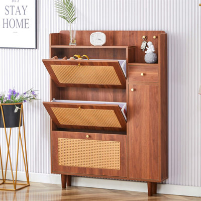 Modern Minimalist MDF Shoe Cabinet With Multi-Function Storage, Ideal For Nordic And Industrial Styles