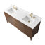 Ensemble de meuble-lavabo autoportant à double cuve 72 po avec plateau en marbre Lavallon-105310775-105310779