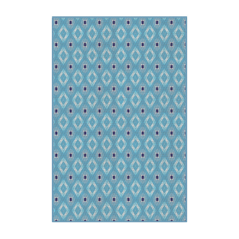 Tapis de zone bleue à motifs, Rectangle 2 pi x 5 pi